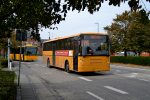 28.09.2017: BAT Scania/Vest Contrast bus nr. 738 på Munch Petersens Vej i Rønne uden for normal rute på grund af vejarbejde i Snellemark.