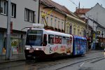 19.08.2017: Tatra K2S ledvogn nr. 7125 på gaden Opchodná ved stoppestedet Vysoká.