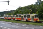 21.08.2017: Tatra T6A5 bogievogntog med nr. 7929 og 7930 på Karloveská ved endestationen i Karlova Ves.