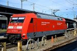 23.07.2016: El-lokomotiv nr. 101 019-8 på Stralsund Hbf.