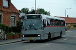 17.06.2016: Volvo B10M/DAB bussen med kælenavnet “Gråmis” fra Østbornholms Lokaltrafik på Vestergade i Allinge.