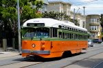 05.05.2016: PCC-vogn nr. 1080 på endestationen på 17th Street i Castro kvarteret.