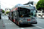 05.05.2016: New Flyer XT60 ledtrolleybus nr. 7230 på Mission Street.