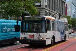 04.05.2017: Electric Transit 14TrSF trolleybus nr. 5600 på Market Street ved Powell Station.