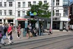 20.07.2016: Stoppestedet på Marienplatz i Schwerins centrum. I DDR tiden hed pladsen Leninplatz.