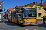 16.06.2017: BAT IVECO Crossway LE bus nr. 771 på vej op ad Pilegade, der dog kun indgår i linjens rute gennem Allinge i folkemødedagene. Normalt køres ad Vestergade, som vognen her krydser.