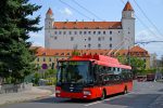 22.08.2017: Škoda 30Tr SOR trolleybus nr. 6003 på Mudroňova ved Bratislavský hrad (Bratislavas borg).