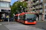 22.08.2017: Škoda 31Tr SOR ledtrolleybus nr. 6838 på hjørnet af Záhradnícka og Svätoplukova (uden for normal rute på grund af vejarbejder).