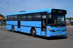 09.06.2018: Scania Omniline bus fra 2001. Bussen har tidligere tilhørt bl.a. Wullf Bus i Århus og Arriva på Fyn (med nr. 2723), men kom til Bornholm vist nok i 2017. Her ses den ved færgeterminalen på Rønne Havn.