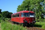 03.06.2018: Skinnebus nr. 796625-2 på vej fra Lauterbach mod Putbus umiddelbart efter at have passaeret Fürst-Malte-Allee.