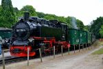04.06.2018: Tog med damplokomotiv nr. 99 1782-4 i spidsen for tog på vej mod Putbus og Lauterbach Mole.