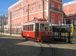 14.11.2008: Museumsvogn nr. 2 på vej i drift på Carris remisegrunden. Vognen er fra 1901 og fik sin nuværende udformning i 1960'erne, da den ombyggedes til turistformål med en meget luksuriøs indretning.