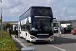 23.08.2020: Setra S531DT/Kässbohrer bus fra Københavns Bustrafik ved Velkomstcentret i Rønne.