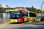 27.09.2021: Scania/Castrosua Magnus.E CNG ledbus nr. 13216 på Carrer del Marquès de la Fontsanta ved opkørslen fra Palmas busstation.