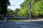11.05.2022: Sporvejsstrækningen på Avinguda Meridiana omkring stoppestedet Marina.