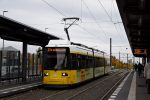 22.10.2021: AEG GT6N-U enretningsvogn nr. 1518 (ex GT6-94 nr. 1018) ved stoppestedet Friedrichsfelde Ost.