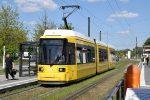 10.05.2023: AEG GT6N-U ledvogn nr. 1527 på linje 61 ved stoppestedet Landschaftspark Johannisthal.