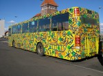 18.10.2010: Den sidste af Sonny Asemotas kunstbusser, “Helleristningsbussen”, BAT bus nr. 723, blev præsenteret for offentligheden i slutningen af september.