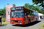 14.06.2014: DAB12 bussen “Fina” fra Østbornholms Lokaltrafik på Nordlandspladsen som shuttlebus mellem Sandvig og Allinge ved Folkemødet i 2014.
