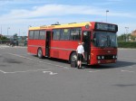 17.07.2009: DAB12 bus med navnet “Mille” fra Østbornholms Lokaltrafik på Rønne Havn.