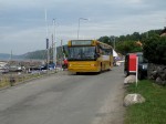 28.07.2010: BAT Volvo B10M bus nr. 710 ved Vang Havn. I august 2010 blev kørslen her overtaget af en ny linje 10.