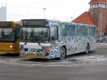 14.02.2011: BAT Volvo B10M bus nr. 720, “Kongebussen”, i snavset og lidet kongeligt udseende på Rønne Havn.