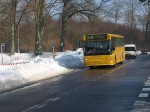 05.02.2010: BAT Volvo B10M bus nr. 725 passerer i Almindingen stoppestedet Koldekildehus, som er næsten gemt i snemasserne.