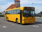17.07.2009: I juli efter Iversens konkurs lånte Østbornholms Lokaltrafik Volvo B10M-60/Säffle bus med Movia nr. 3802 hos Slagelse Turistfart. Her ses bussen ved færgeterminalen på Rønne Havn.