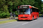 15.06.2014: Volvo B10M-55/Vest bussen “Line” fra Østbornholms Lokaltrafik ved busholdepladsen på Nyker Strandvej i Muleby.
