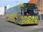 16.04.2011: BAT B10M bus nr. 723 (“Helleristningsbussen”) på Rønne Havn umiddelbart før premiereafgangen fra Rønne.