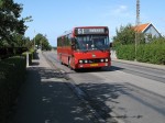 18.08.2009: DAB12 bussen “Solvej” fra Snogebæk Turistfart ved Vestermarie Skole.