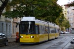 15.10.2012: AEG GT6-94 enretningsvogn nr. 1054 i sløjfen gennem bl.a. Scharnweberstraße syd for Frankfurter Allee.