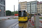 18.05.2013: AEG GT6N-U enretningsvogn nr. 1515 (ex GT6N nr. 1015) rangerer rundt i det midlertidige trekantsspor ved Nordbahnhof.