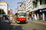 17.07.2003: Tatra T3SUCS bogievogntog med nr. 7767 og 7768 på Obchodná ved stoppestedet Poštová. Vognene blev leveret til DP i 1986.
