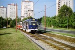 21.07.2003: Vogntog type T3M nr. 7729+7730 ved stoppestedet Hybešova. Vognene leveredes til DP som type T3SU i 1982 hhv. med numrene 729 og 730. I 1983 omnummereredes de til de nuværende numre, og de blev ombygget til type T3M i 1995. Nr. 7730 blev skrottet i december 2008.