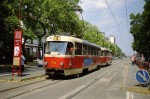 21.07.2003: Tatra T3SUCS vogntog med nr. 7819 og 7820 ved stoppestedet Nová doba. Begge vogne leveredes til DP i januar 1988.