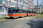 21.07.2003: Tatra T6A5 bogievogntog med nr. 7947 og 7948 på Miletičova ved Trnavská cesta ca. midtvejs mellem stoppestederne Záhradnícka og Trnavské mýto. Begge vogne blev leveret til DP i 1997.