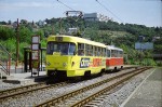 22.07.2003: Tatra T3SUCS bogievogntog med nr. 7737 og 7738 ved stoppestedet Botanická záhrada. Begge vogne leveredes til DP i 1986.