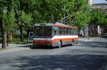 21.07.2003: Škoda 14Tr 10/6 trolleybus nr. 6269 i centrum i Banskobystrická lige ved Stefanovičova, hvor linje 203 krydser sporvognslinierne op mod Hlavna stanica. Vognen kom i drift hos DP i marts 1991.