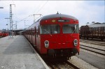 Juni 1980: Andengenerations S-tog bestående af to 4-vogns togsæt på linje Cx' endestation i Hillerød.