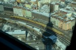 24.03.2013: To S-tog mødes neden for Berlins vartegn, TV-tårnet.