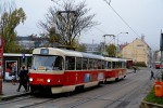 25.10.2013: Tatra T3SUCS vogntog med nr. 7086 på trafikknudepunktet Palmovka.