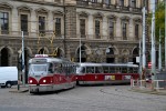 23.10.2013: Tatra T3R.PLF vogntog med nr. 8268 (ex T3SUCS nr. 7281) på Karlovo náměstí.