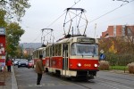 25.10.2013: Tatra T3R.P vogntog med nr. 8448 (ex T3 nr. 6660) på Ostrčilovo náměstí.