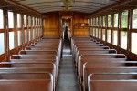 29.09.2012: Et kik ind i en passagervogn med lidt nyere polstrede sæder.