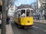 18.03.2008: Vogn nr. 578 på Largo da Graça, hvor hvert andet vognløb i dagtimerne vender. Vognen på billedet kommer dog fra Martim Moniz.