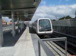 13.06.2008: Metrotog på vej mod centrum og Vanløse holder på Amager Strand Station.