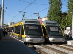 14.10.2009: To linje A vogntog, MP 042 og MP 012, mødes på Ramalde.