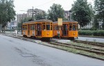 11.07.1994: Bogievogne af Peter Witt typen, serie 1500, nr. 1899 og nr. 1544 på endestationen i Viale Fulvio Testo ved Via Bignami. Linje 2 og 11 havde i lang årrække fælles endestation her.