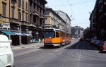 02.07.1985: 8-akslet ledvogn af serie 4900 (Jumbotram) nr. 4907 i Corso Vercelli.